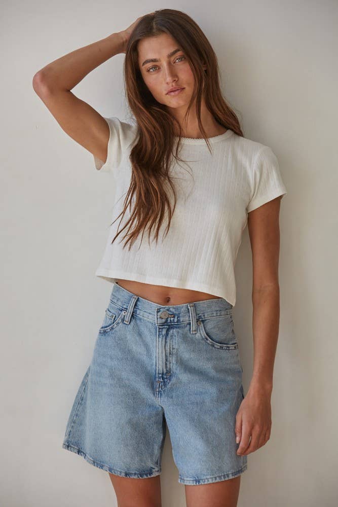 Pointelle Short Sleeve